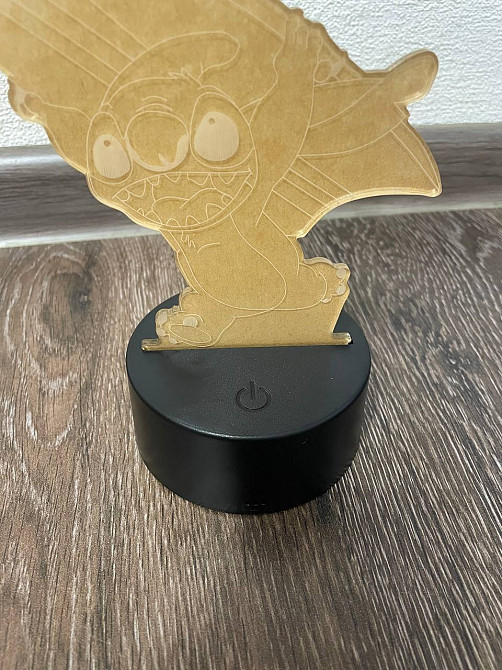 3Д нічник стіч багатокольоровий з пультом Дніпро - зображення 1