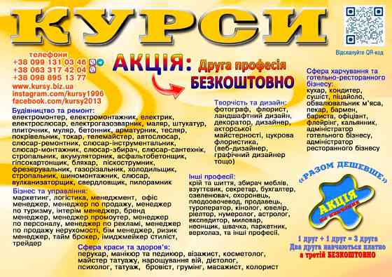 Курси сушист, піццеолі манікюр, шиття, плиточник Ужгород