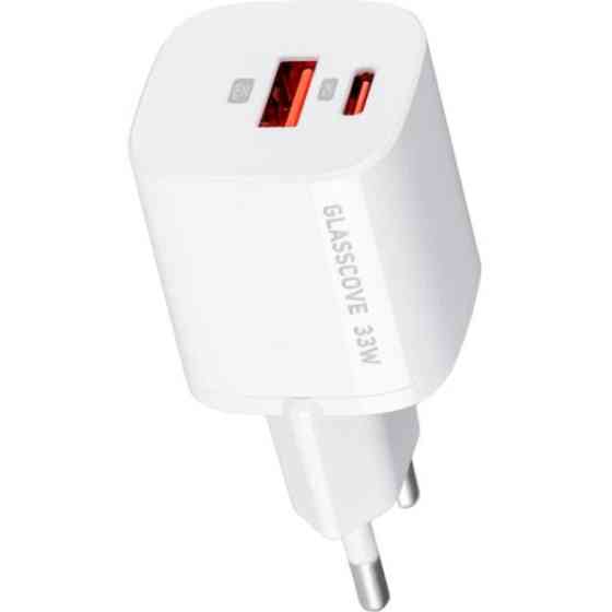 Мережевий зарядний пристрій Glasscove Wall Charger 33W USB+Type-C White Харків