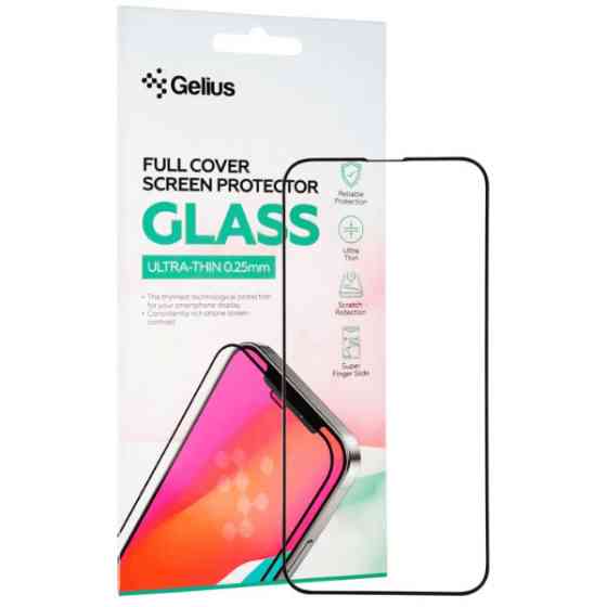 Захисне скло Gelius Full Cover Ultra-Thin 0.25mm для iPhone 14/13/13 Pro/16e/17e Black Харьков