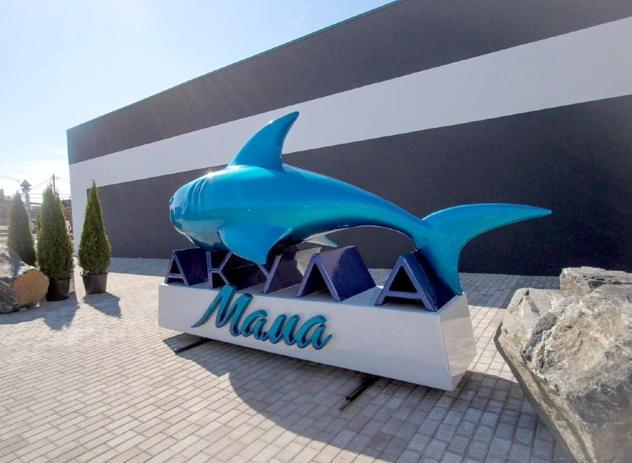 Виготовлення об’ємних рекламних логотипів і артоб’єктів для бізнесу логотип у формі акули Киев - изображение 4