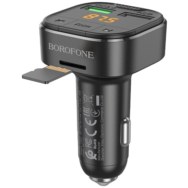 АЗУ FM модулятор Borofone BC43 Flash QC3.0 Херсон - зображення 3