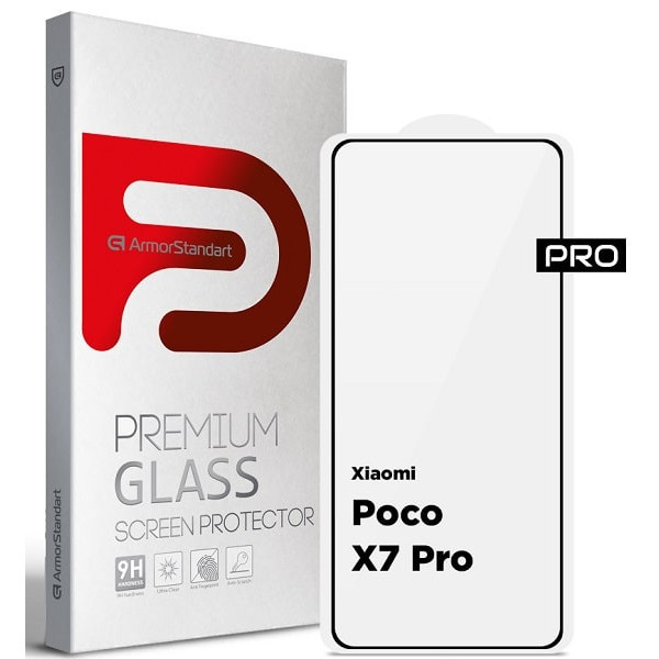 Захисне скло ArmorStandart Pro для Xiaomi Poco X7 Pro Black (ARM82715) Харків - зображення 1