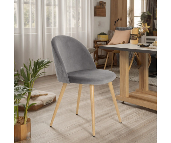Стілець Анрі м'який тканина сіра Дніпро - зображення 6