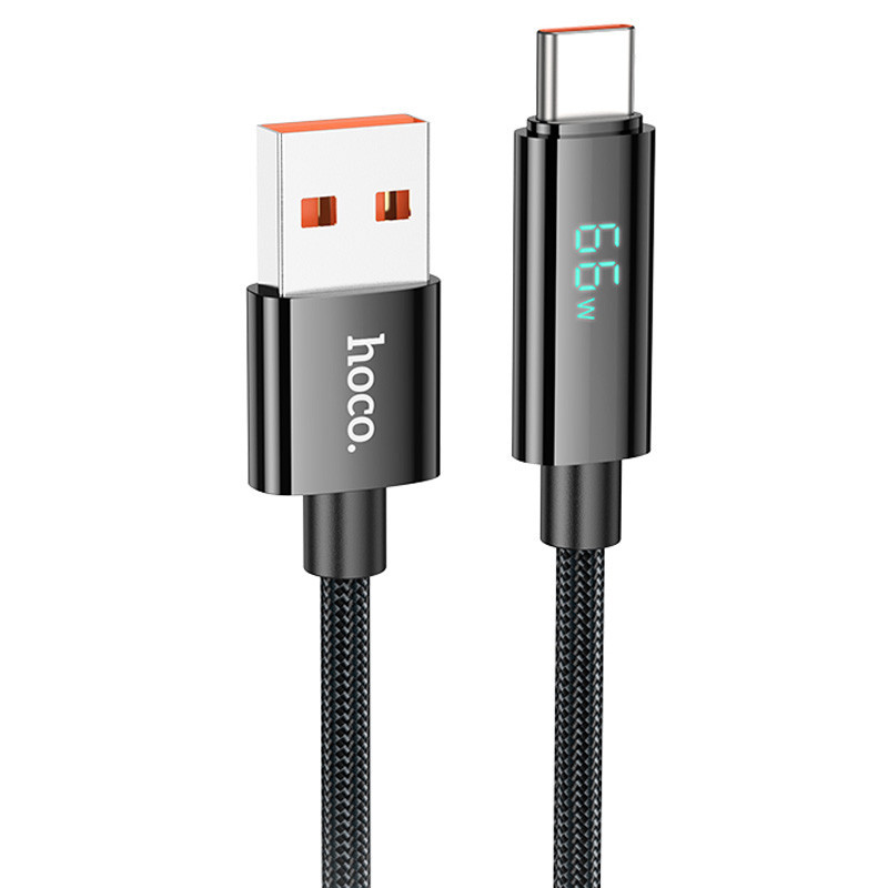 Дата кабель Hoco U125 Benefit 5A USB to Type-C with display (1.2m) Херсон - зображення 1