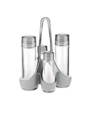 Набір для спецій на підставці Guzzini Everyday 24880092 24х18, 5х14 см сірий Киев