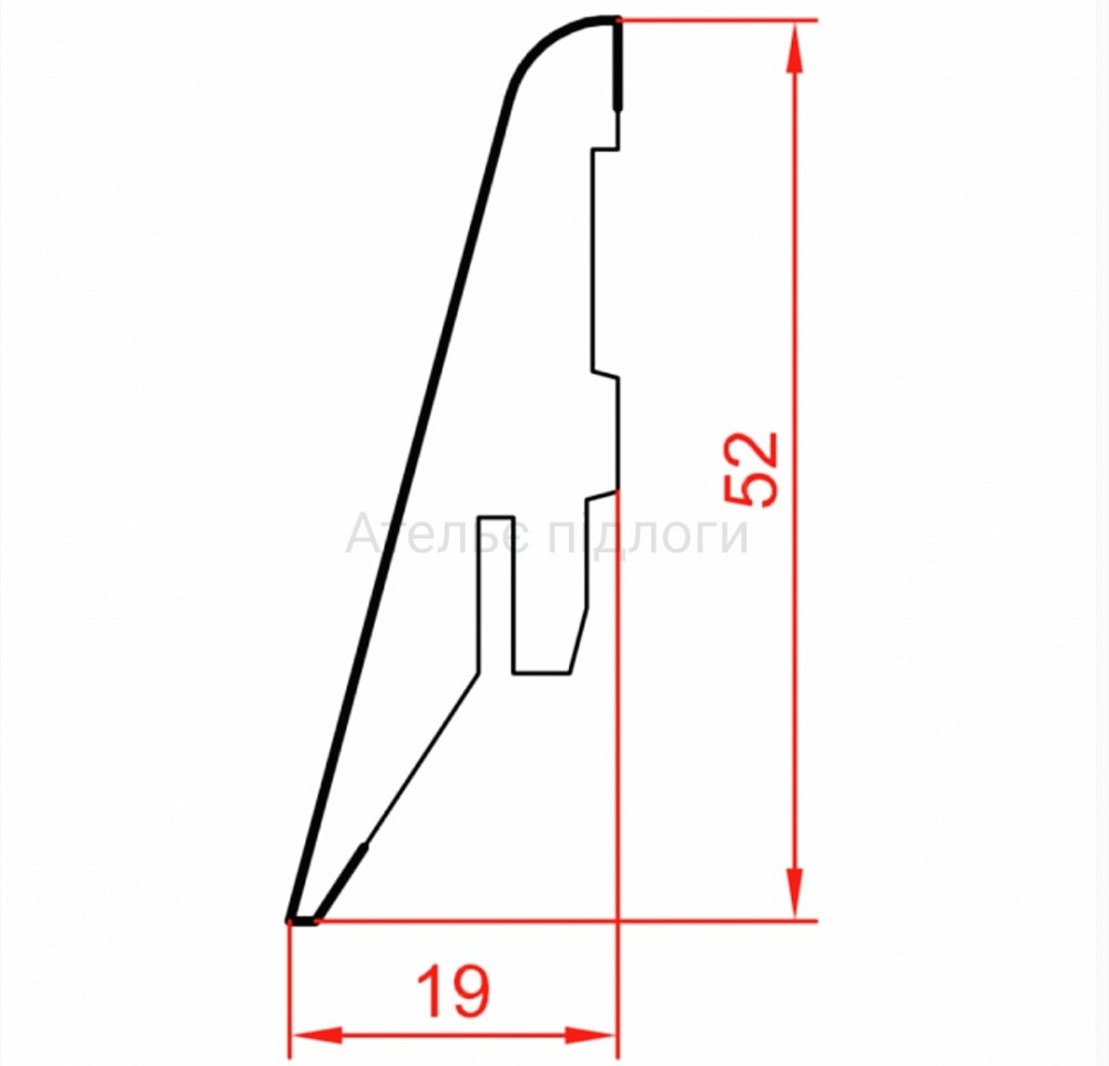 Плінтус МДФ Super profil ПП1255 Білий Київ - зображення 3