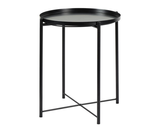 Стіл Макс журнальний круглий чорний Дніпро - зображення 1