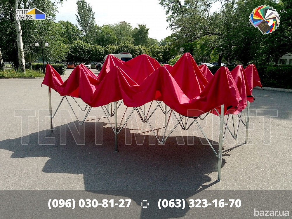 Шатер розкладний 6х3 Червоний намет трансформер. Шатри намети - Виготовлення Пошиття Продаж Запоріжжя - зображення 2