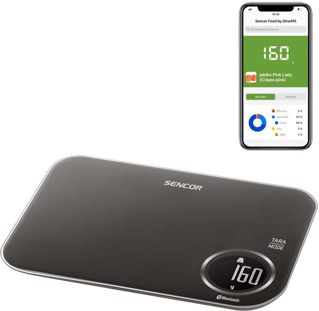Весы кухонные Sencor SKS7078BK 5 кг черные Київ - зображення 4