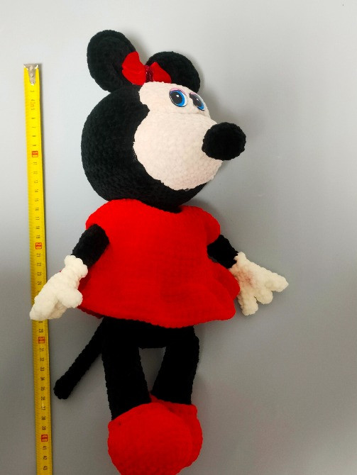 Мі́нні Ма́ус 43 см мишка іграшка м'яка в'язана плюшева сувенір подарунок Handmade Нововолынск - изображение 4