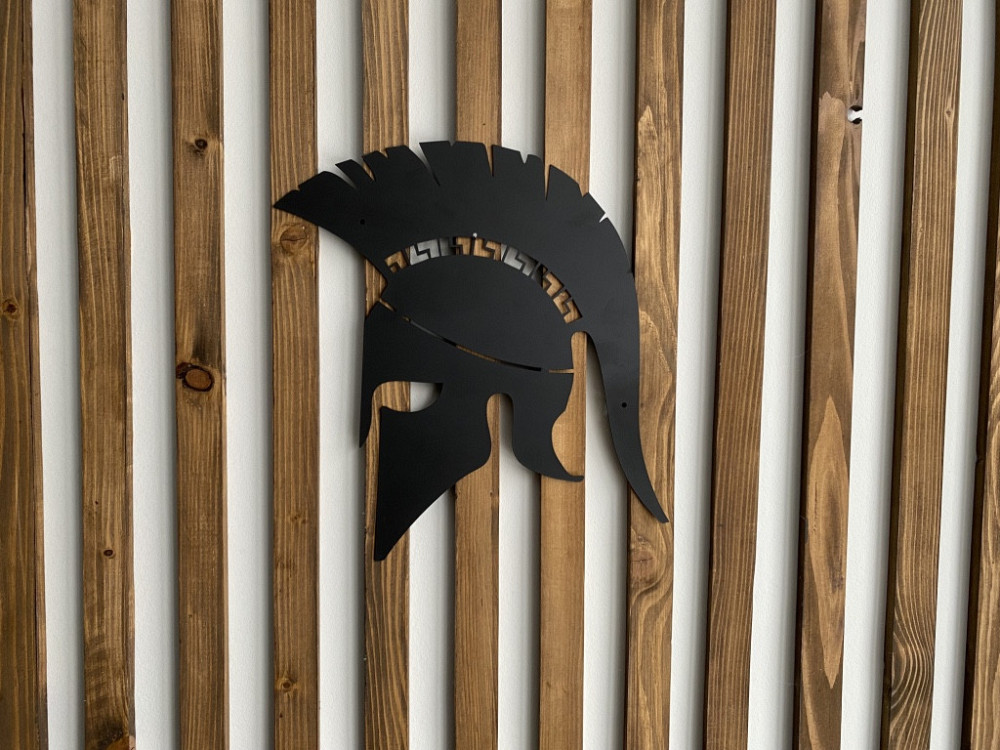 Настенный декор панно картина лофт из металла Шлем Спартанца Киев - изображение 2