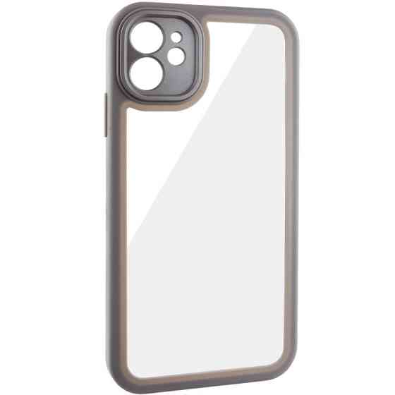 TPU чехол Transparent + Colour 1,5mm для Apple iPhone 12 (6.1") Херсон
