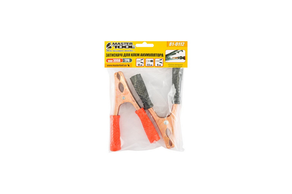 Зажимы для клемм аккумуляторные MASTERTOOL 100 А 14 см 81-0112 Харків - зображення 2