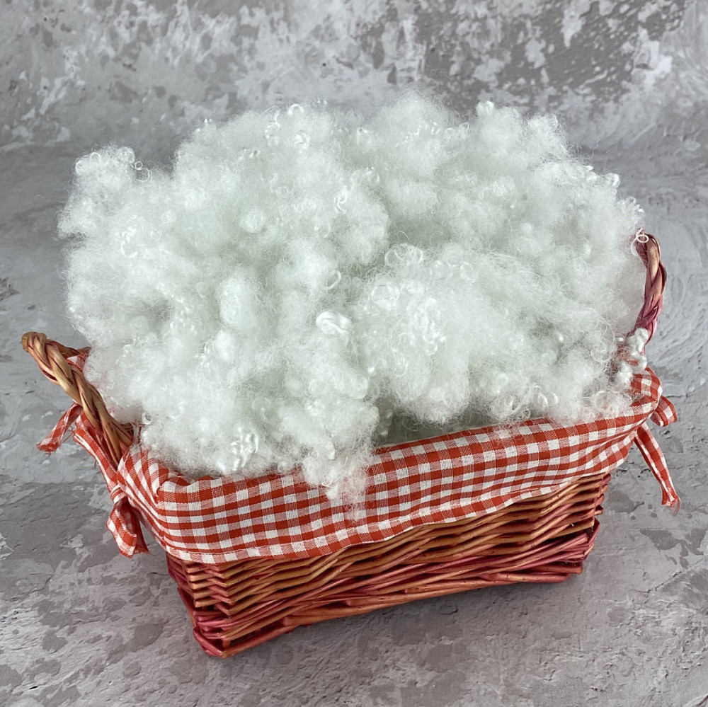 Холлофайбер 1 кг універсальний наповнювач для ковдр, подушок, м'яких іграшок (кульки) білий 55108 Київ - зображення 1