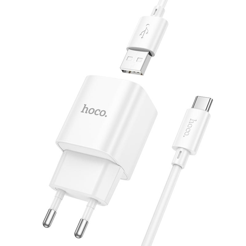 СЗУ Hoco C145A Charm QC3.0 18W (1USB-A) + кабель USB to Type-C Херсон - зображення 3