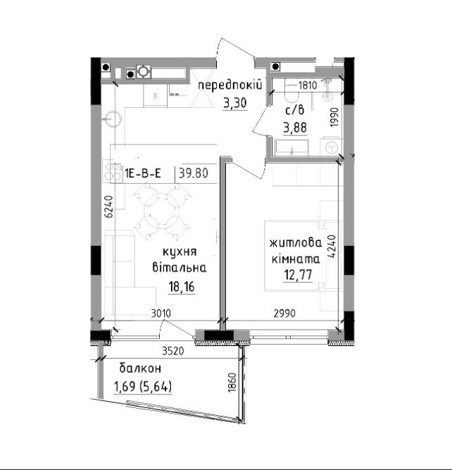 Продам однокомнатную, ЖК Ужгород - зображення 3