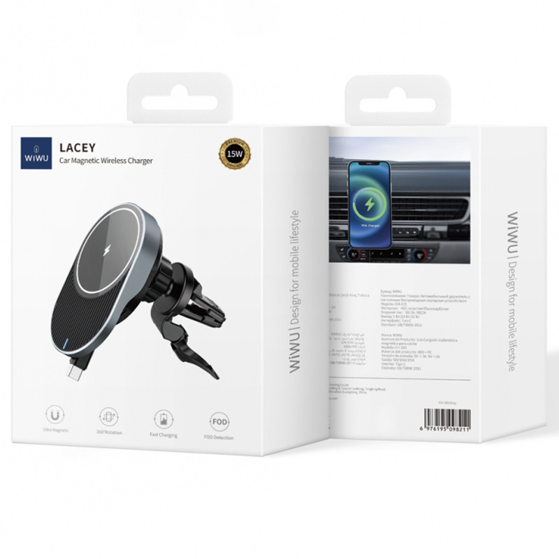 Автодержатель с БЗУ WIWU CH-315 Херсон - зображення 12