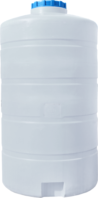 Емкость 1250 л вертикальная ПБ белая Київ - зображення 4