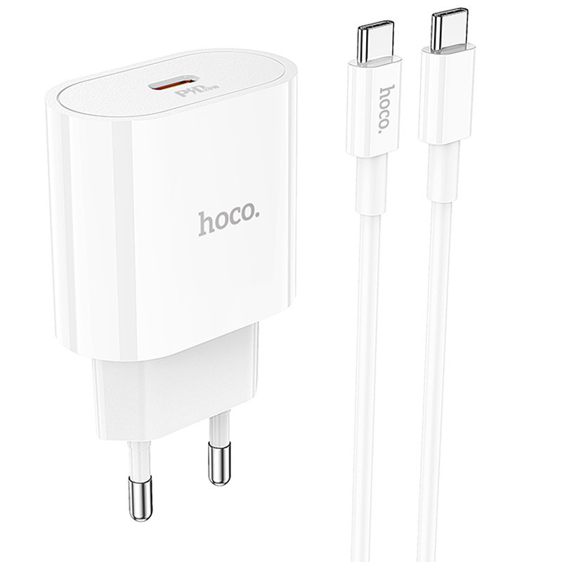 СЗУ Hoco C94A Metro PD20W (1USB-C) + кабель Type-C to Type-C Херсон - зображення 1