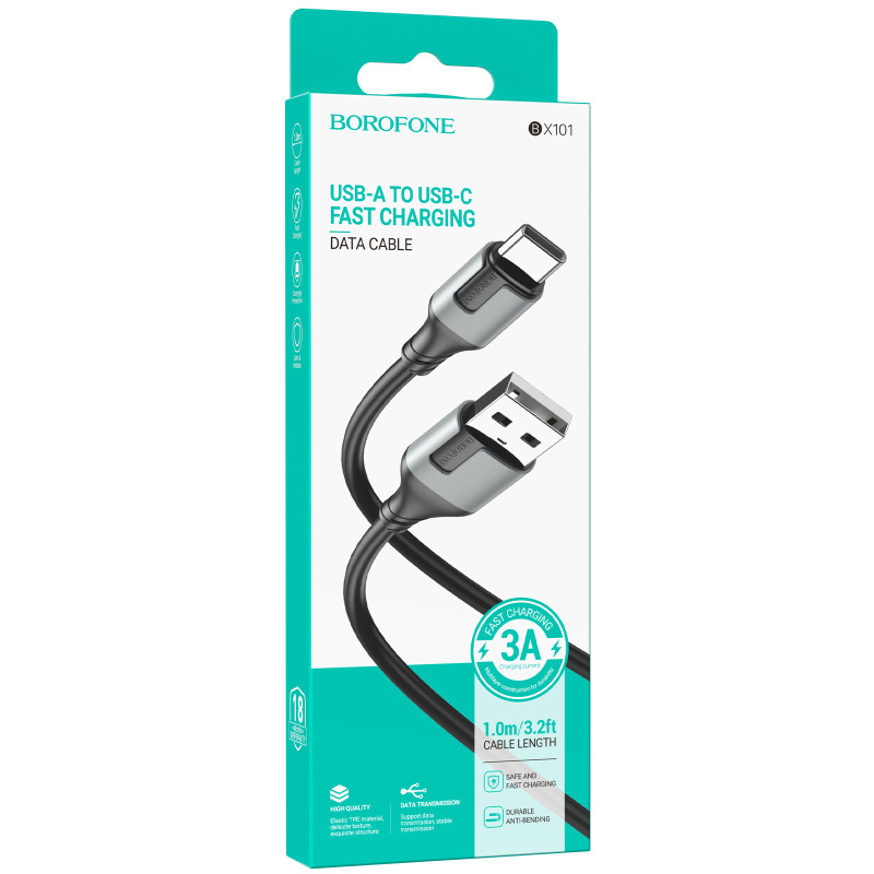Дата кабель Borofone BX101 Creator USB to Type-C 3A (1m) Херсон - зображення 2