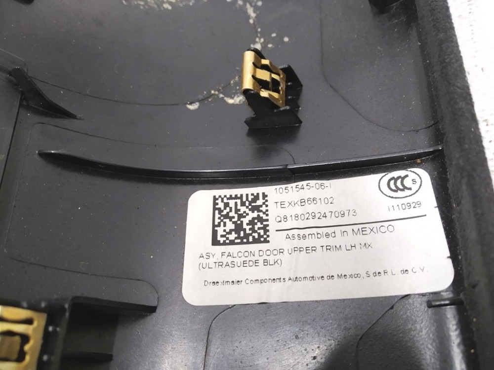 Облицовка верхнего стекла двери задней левой ULTRASUEDE BLK Tesla model X 1051545-06-J Киев - изображение 5