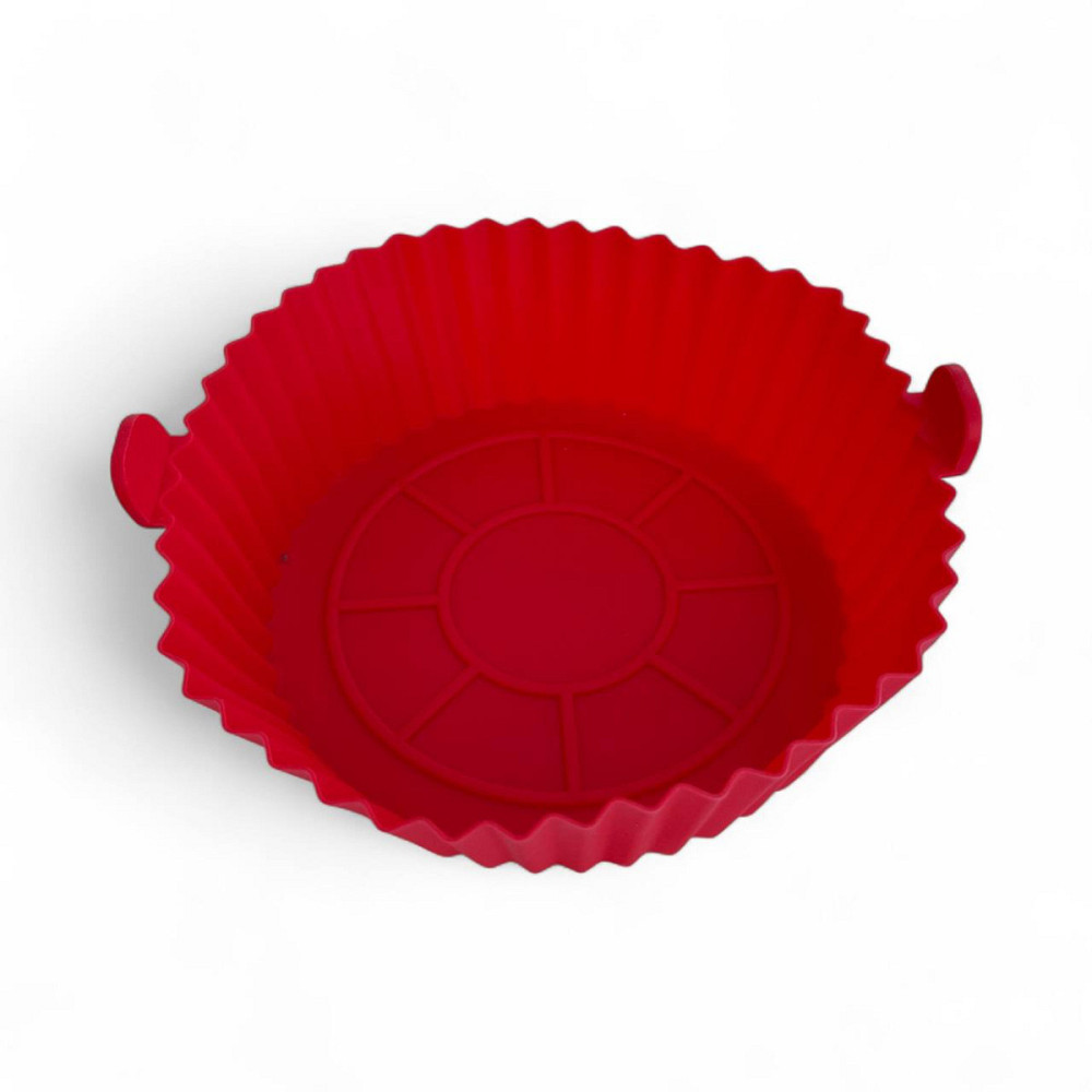 Форма в аерогриль круглая силиконовая 19286 20х20х5 см красная Київ - зображення 2