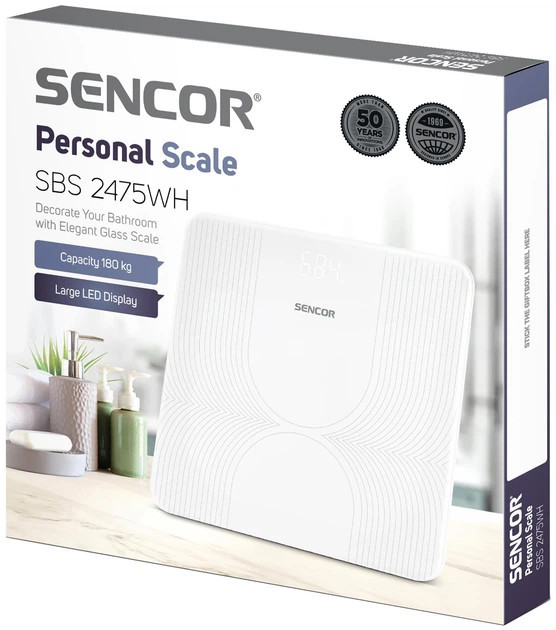 Весы напольные Sencor SBS2475WH 180 кг белые Київ - зображення 7