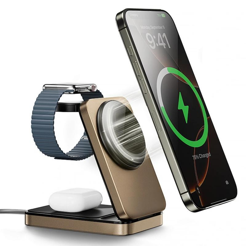 БЗУ WIWU Wi-W038 Triple 3 in 1 wireless charger Херсон - изображение 3
