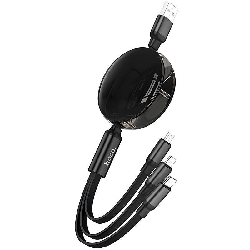 Дата кабель Hoco X78 Easy pull storage 3in1 (1m) Херсон - изображение 2