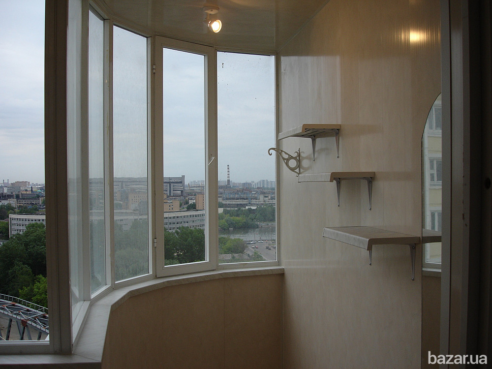 Остекление Rehau Рехау балконов и лоджий с нестандартными проемами Киев - изображение 1