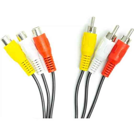 Кабель PowerPlant 3хRCA-3хRCA 1м Black (CA912049) (Код товару:43402) Харків