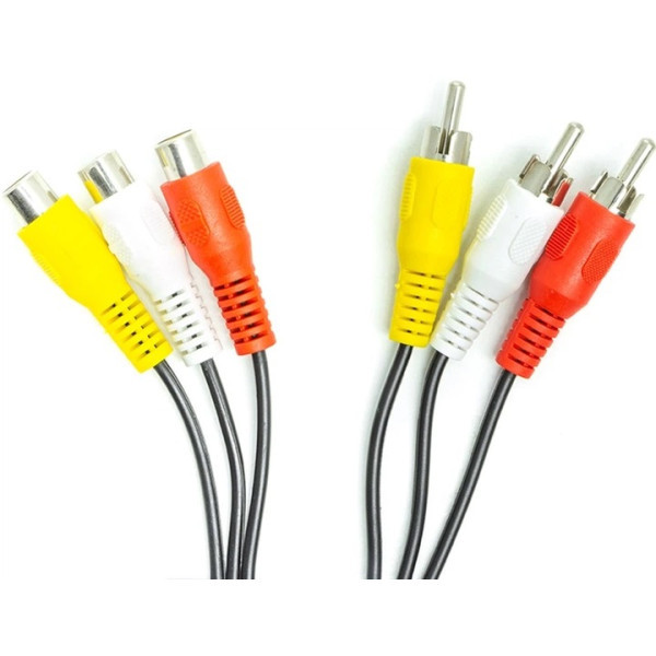 Кабель PowerPlant 3хRCA-3хRCA 1м Black (CA912049) (Код товару:43402) Харків - зображення 2