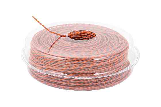 Леска для триммера бесшумная MASTERTOOL SPIRAL 2.40 мм 90 м (блистер) двухцветная 19-1612 Харків