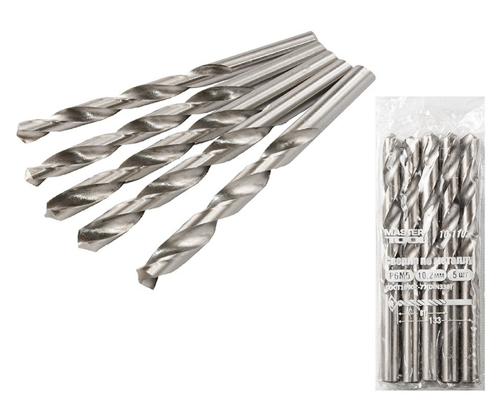 Сверло для металла MASTERTOOL HSS 10.2х133 мм WHITE 10-1102 Харьков - изображение 1