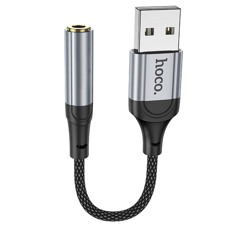 Переходник Hoco LS36 Fresh USB to 3,5 AUX Херсон - зображення 1