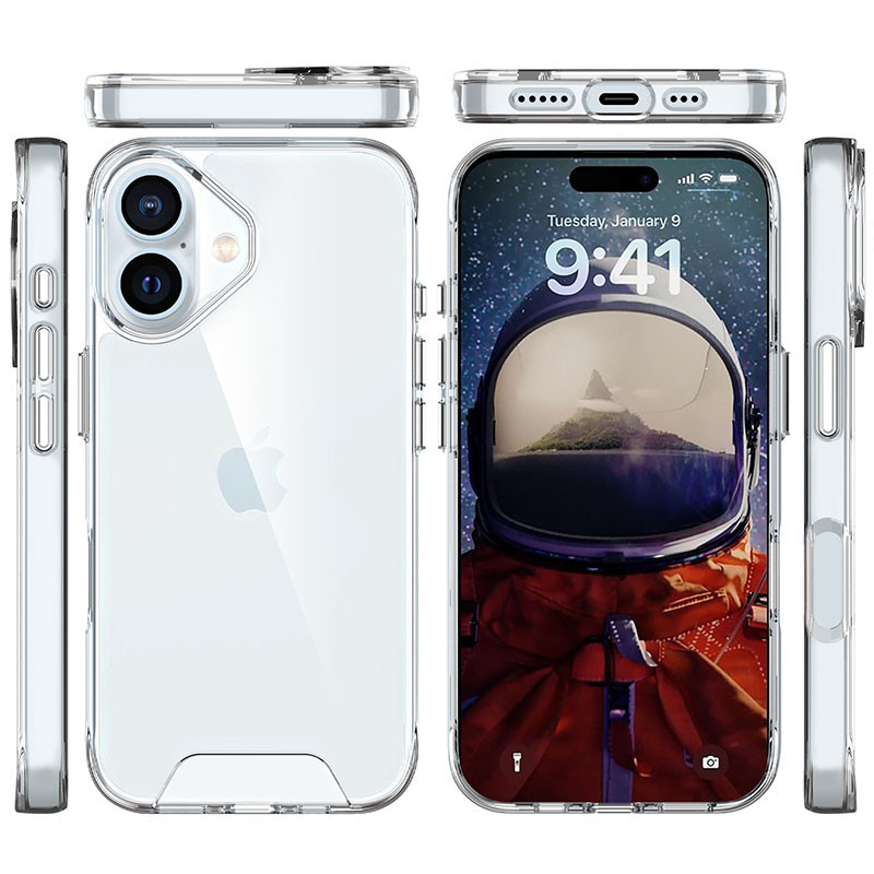Чехол TPU Space Case transparent для Apple iPhone 16 (6.1") Херсон - зображення 10