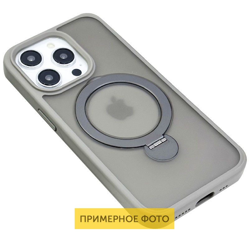 TPU+PC чехол Metal Buttons with MagSafe Colorful HQ Ring для Apple iPhone 16 (6.1") Херсон - зображення 6