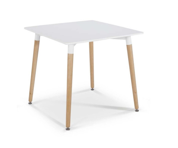 Стіл Нурі квадратний дерев'яний білий Дніпро - зображення 1