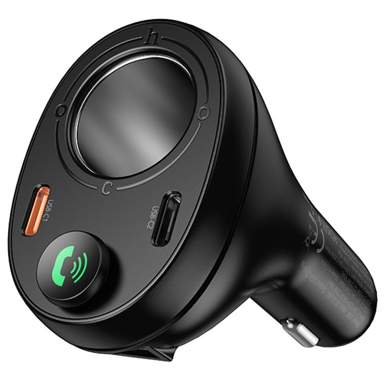 АЗУ FM модулятор Hoco E88 Star cigarette lighter+PD20W+QC3.0 total 120W (2USB-C) Херсон - зображення 3