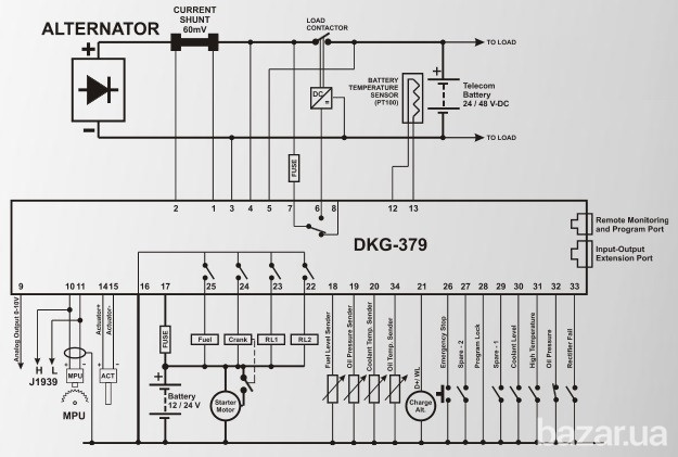 DATAKOM DKG-379-POWER-MPU Багатофункціональний контролер управління генератором постійного струму, 7 Киев - изображение 2