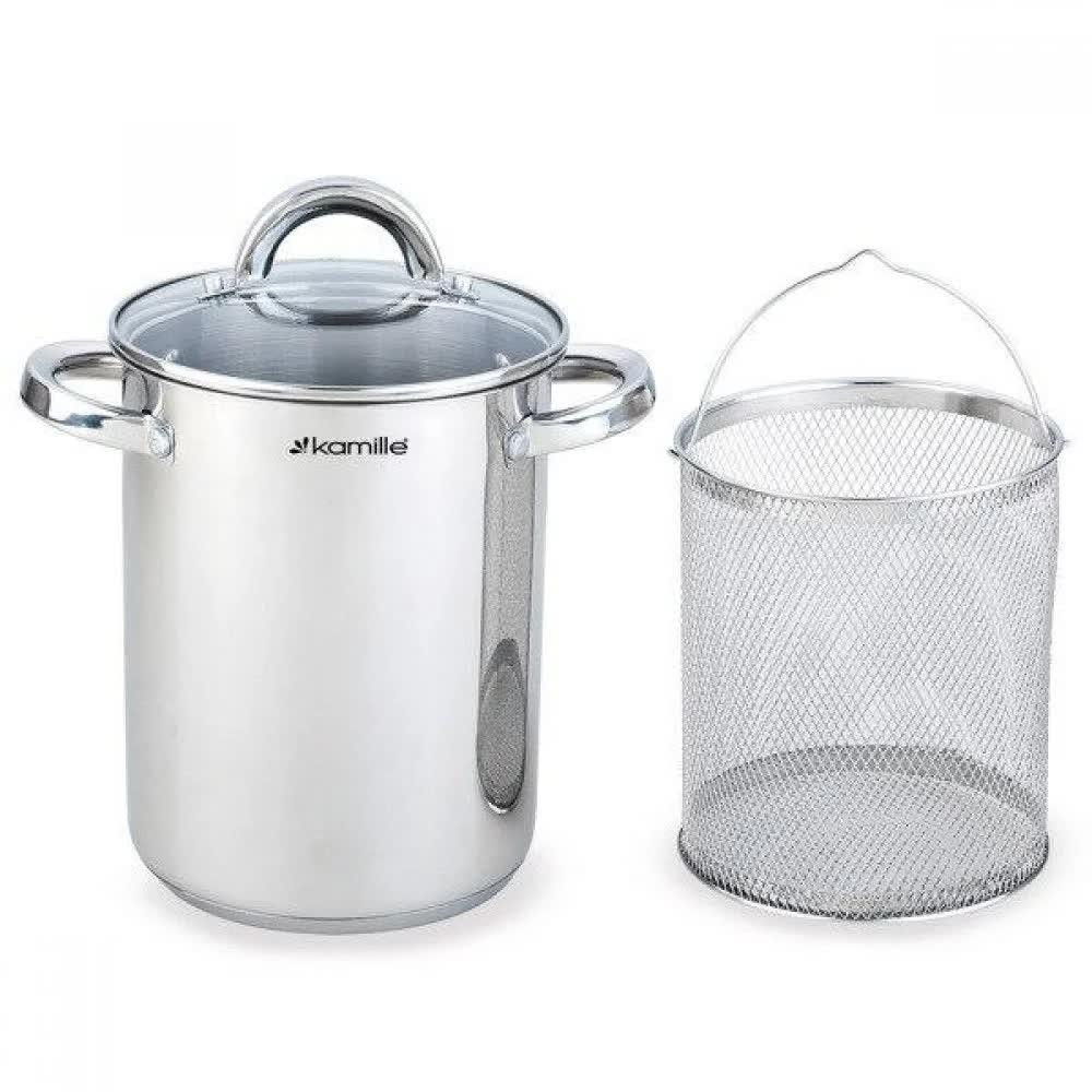 Кастрюля Kamille с корзиной-пароваркой 4 л Одеса - зображення 2