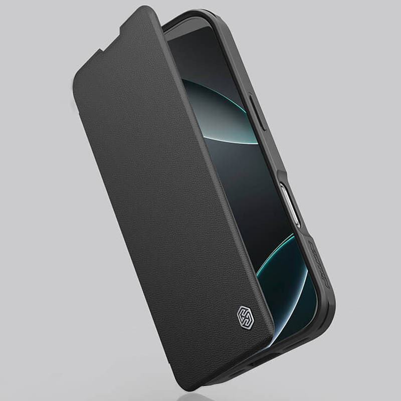 Кожаный чехол-книжка Nillkin Qin Prop Plain Camshield для Apple iPhone 16 Pro (6.3") Херсон - изображение 5