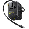 Сетевой универсальный переходник Baseus CG11 70W with retractable cable (2USB-A/3C/1Socket) (E0307E) Херсон
