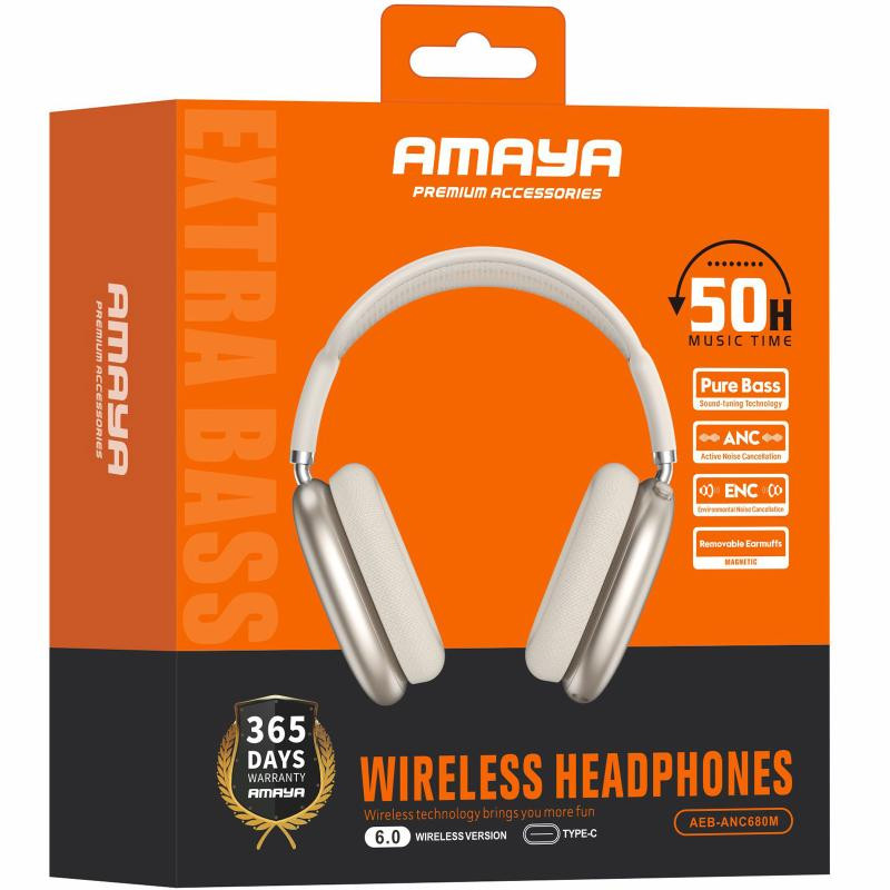 Накладные беспроводные наушники Amaya ANC680M ANC Херсон - зображення 2