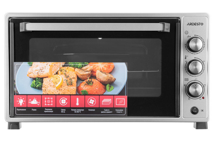 Духовка электрическая Ardesto MEO-N48GR серая 1700 Вт Київ - зображення 1