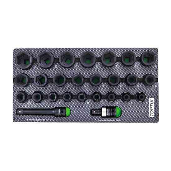 Набор головок ударных 1/2" 8-32мм 26ед. (в ложементе, тип A) TOPTUL GEA0261 Харьков