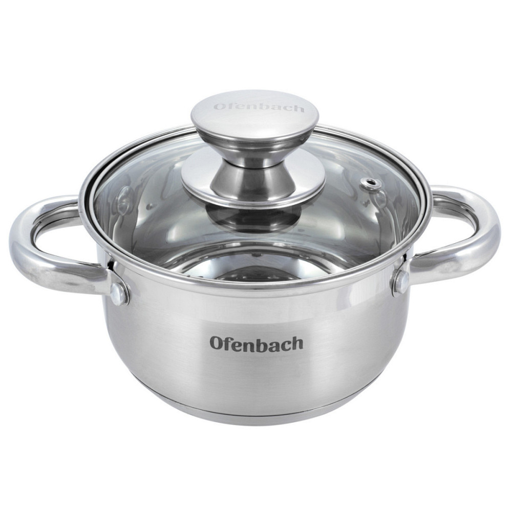 Каструля зі скляною кришкою Ofenbach KM-100511 1.7 л 16 см Киев - изображение 1