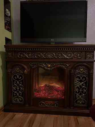 Штучний камін з натурального дерева Белая Церковь