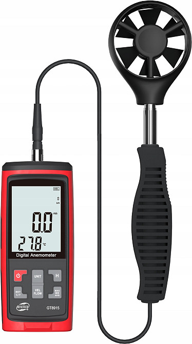 Анемометр цифровой с выносной крыльчаткой 0,3-45м/с, 0-45°C, 10-90% BENETECH GT8915 Харьков - изображение 5
